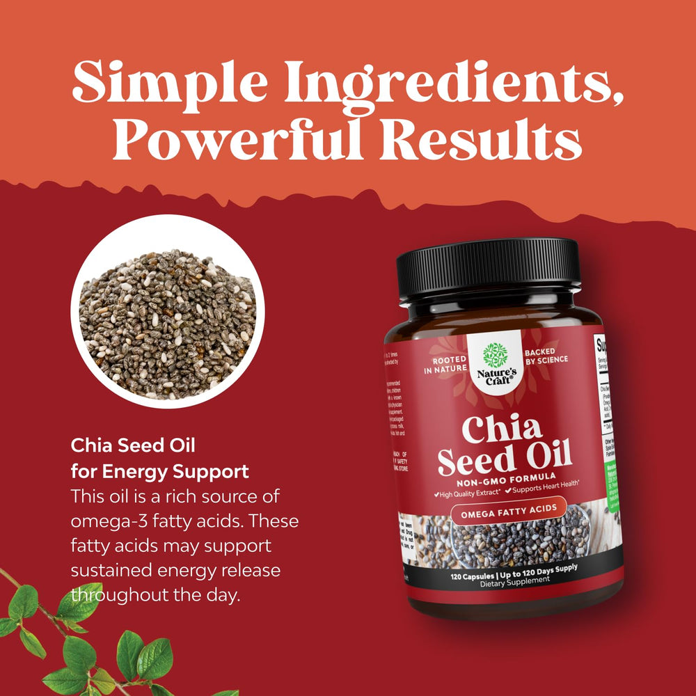 Chia seed oil capsules with digestive health concept