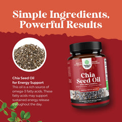 Chia seed oil capsules with digestive health concept