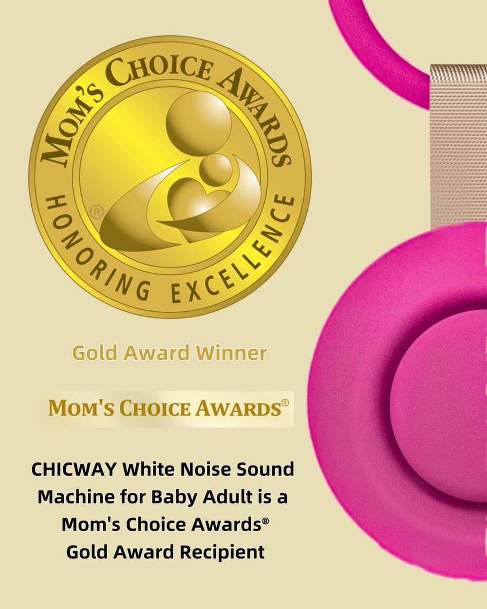 CHICWAY AI cry detection feature detects cries and plays comforting sounds.
