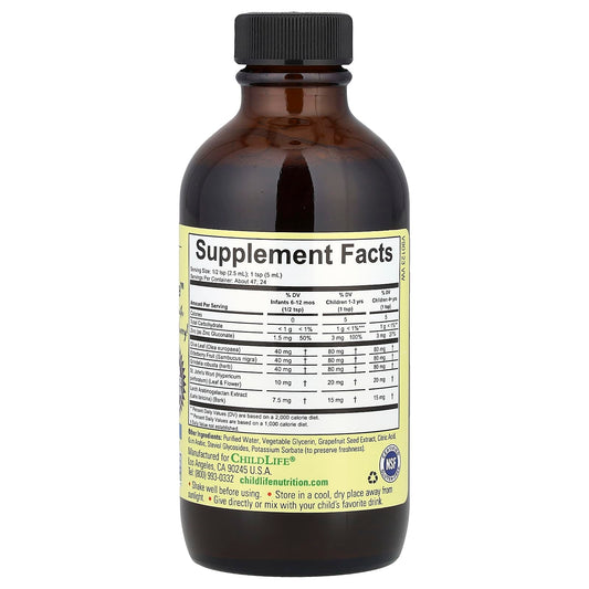 ChildLife First Defense 4 oz bottle label