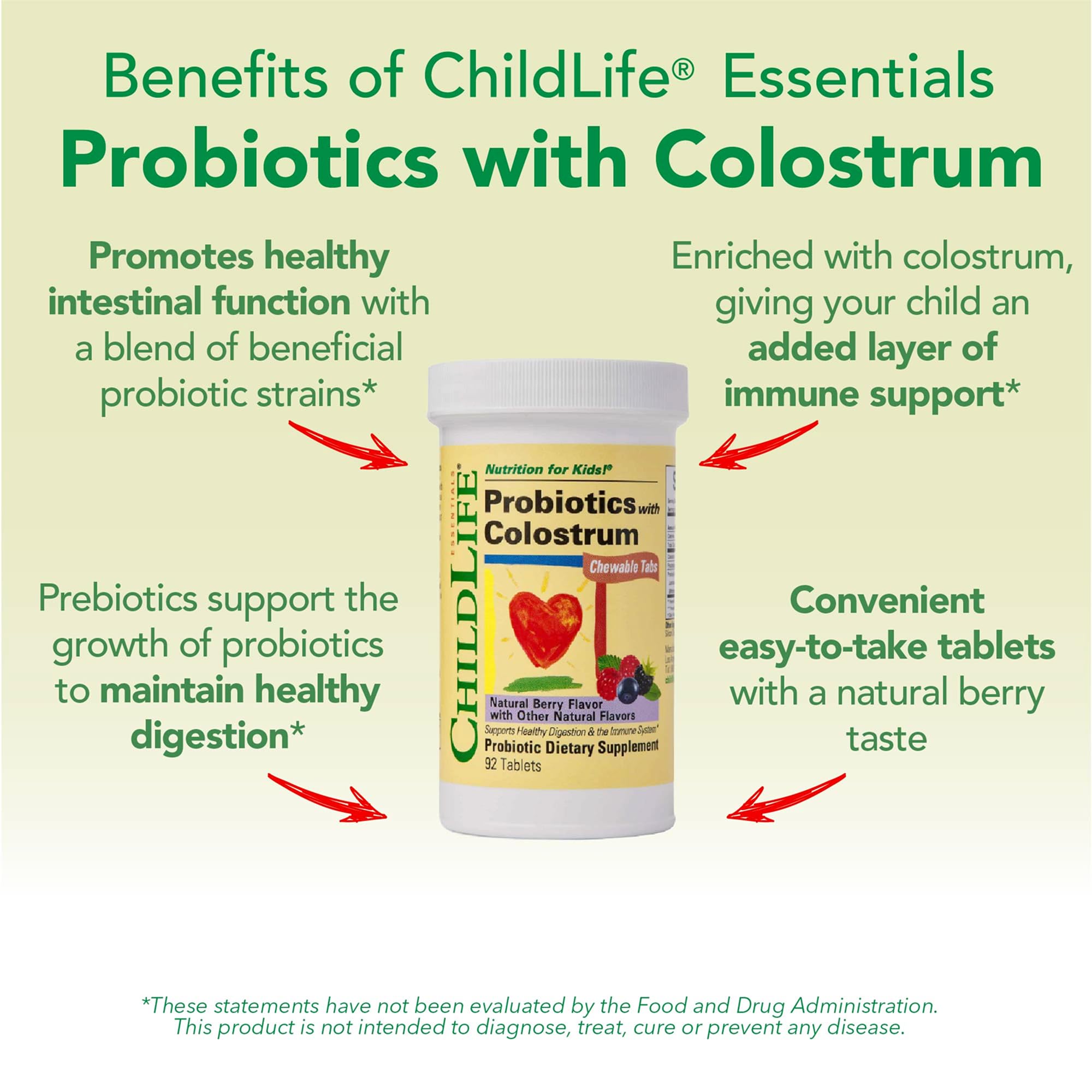 Icons representing digestion support and immune health