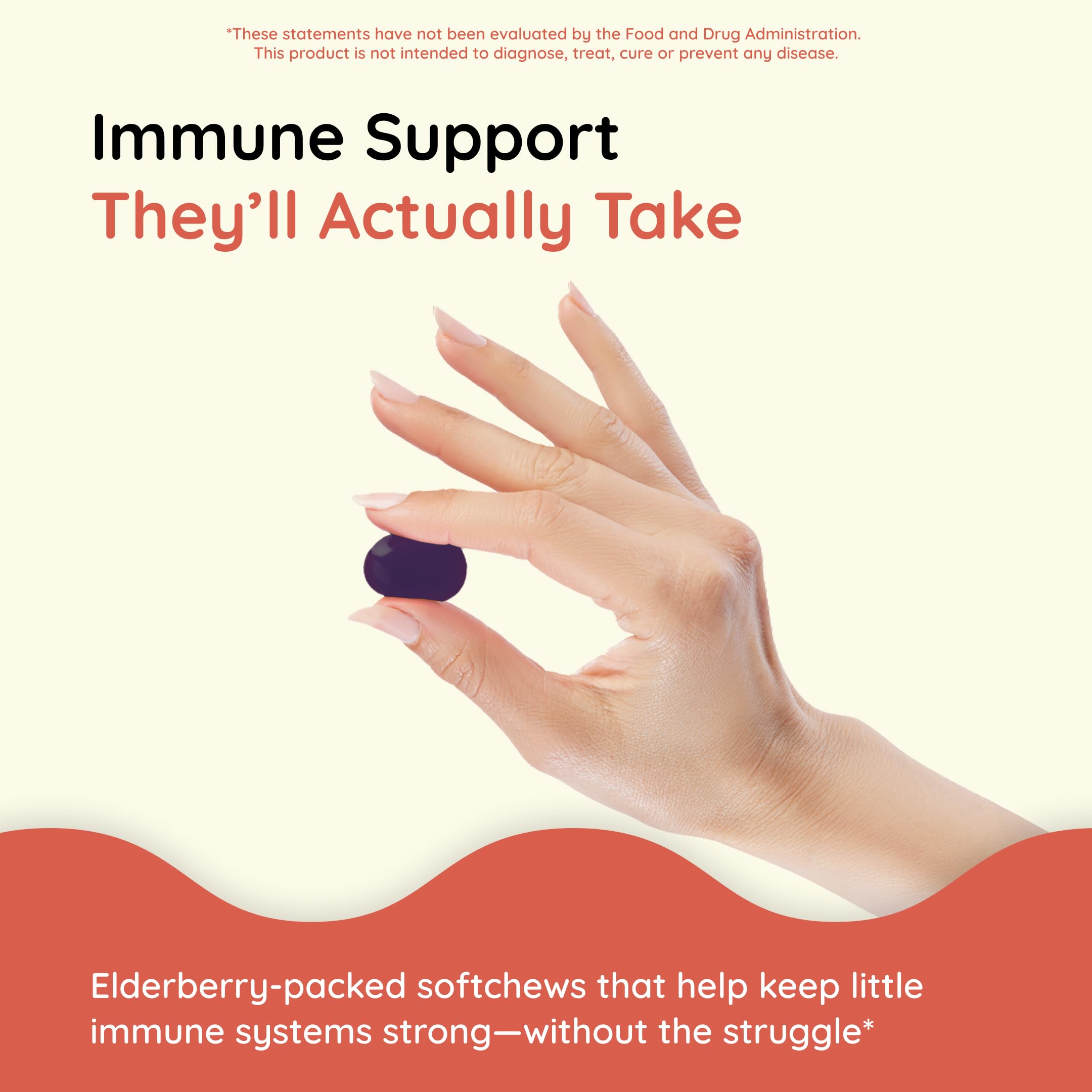 Packaging shot of ChildLife Essentials Elderberry SoftChew Gummies for Kids Berry flavor