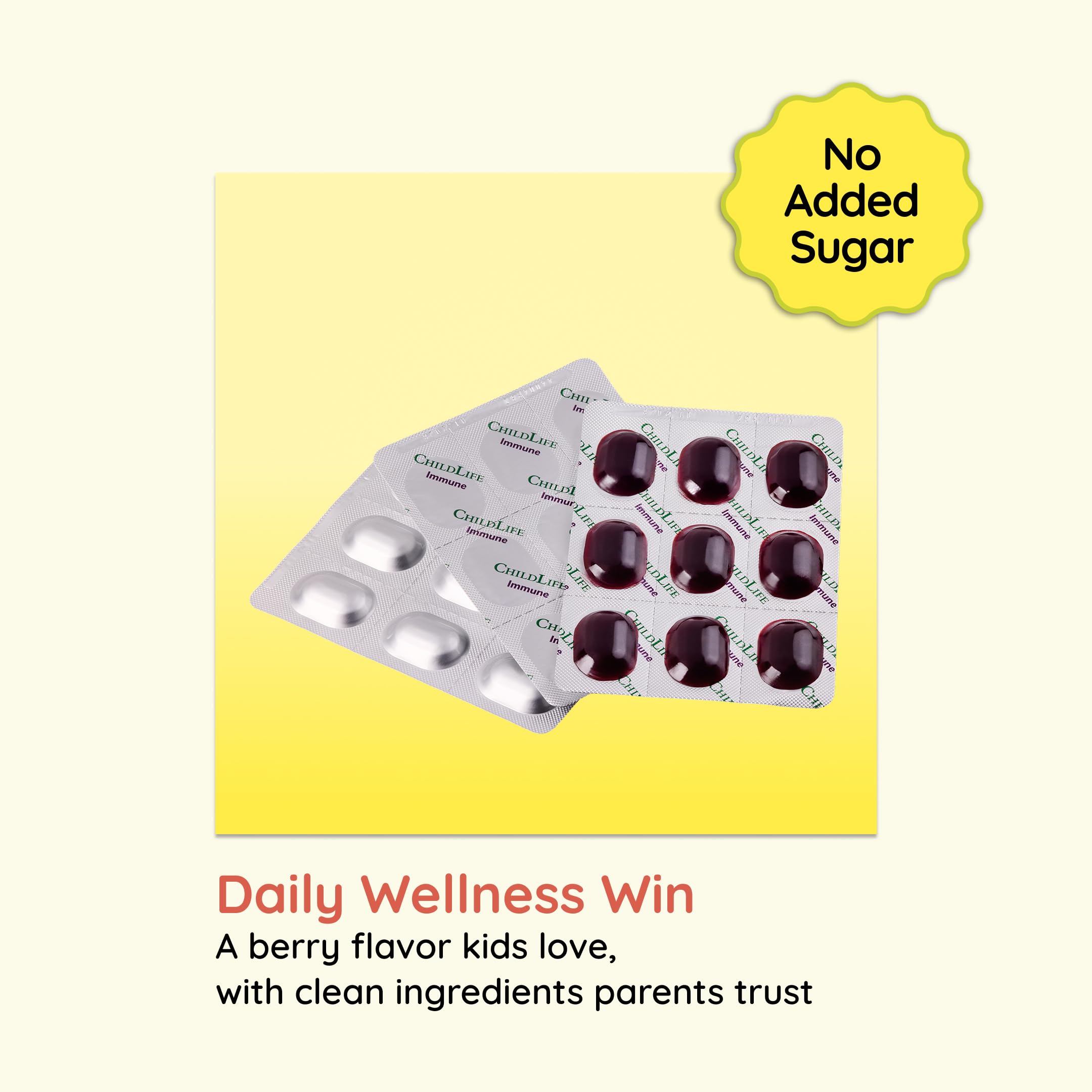 Vitamin C and Vitamin D3 icons with elderberry for children's immune support