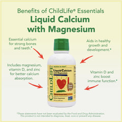 Nutrition facts label highlights essential minerals for growth