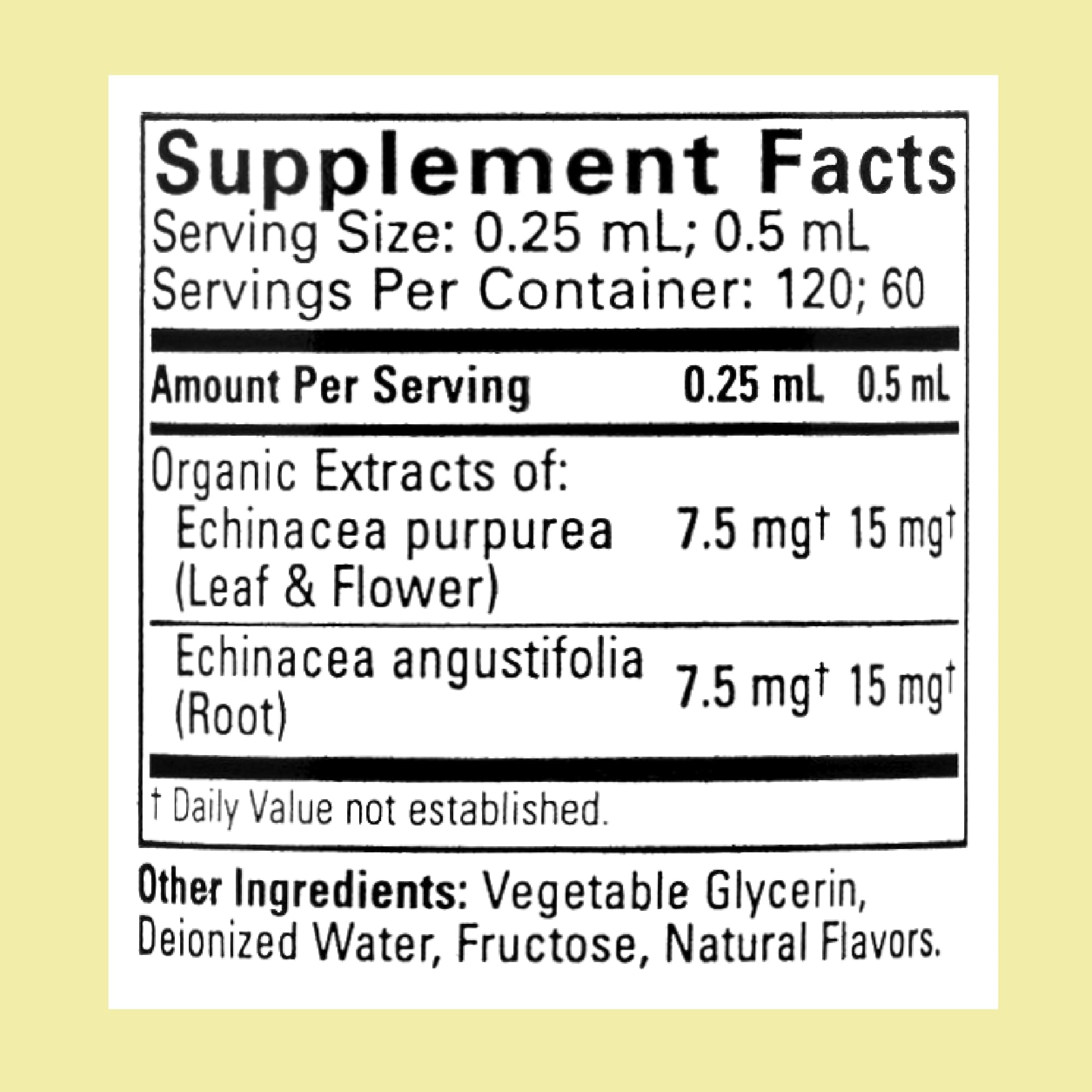 Dropper with orange-flavored echinacea kids tincture