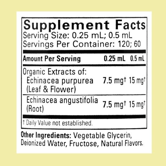 Dropper with orange-flavored echinacea kids tincture