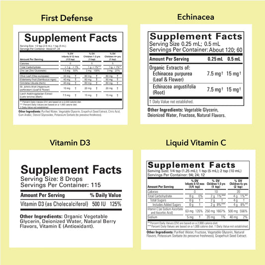 Liquid Vitamin D3 bottle for children