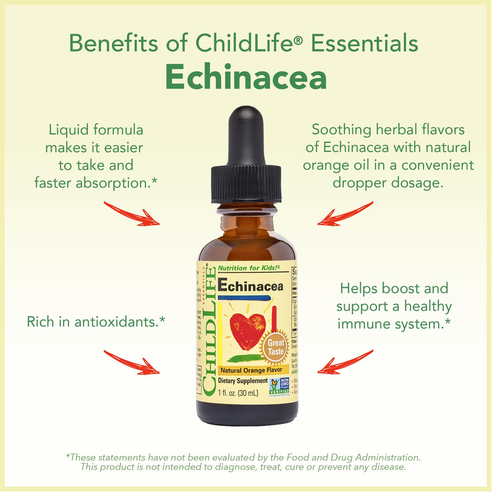 Kid-friendly dosing guide image for CHILDLIFE immune bundle