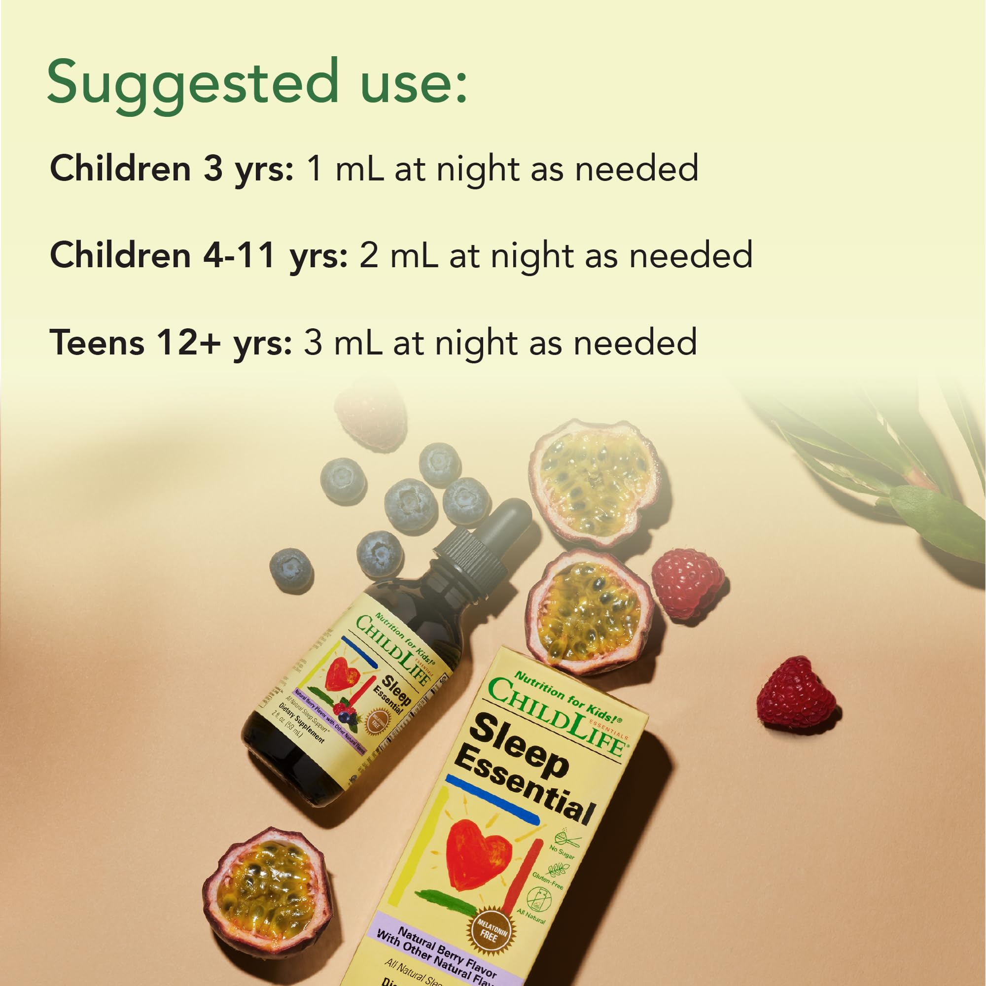 Child at bedtime with Sleep Essential product scene