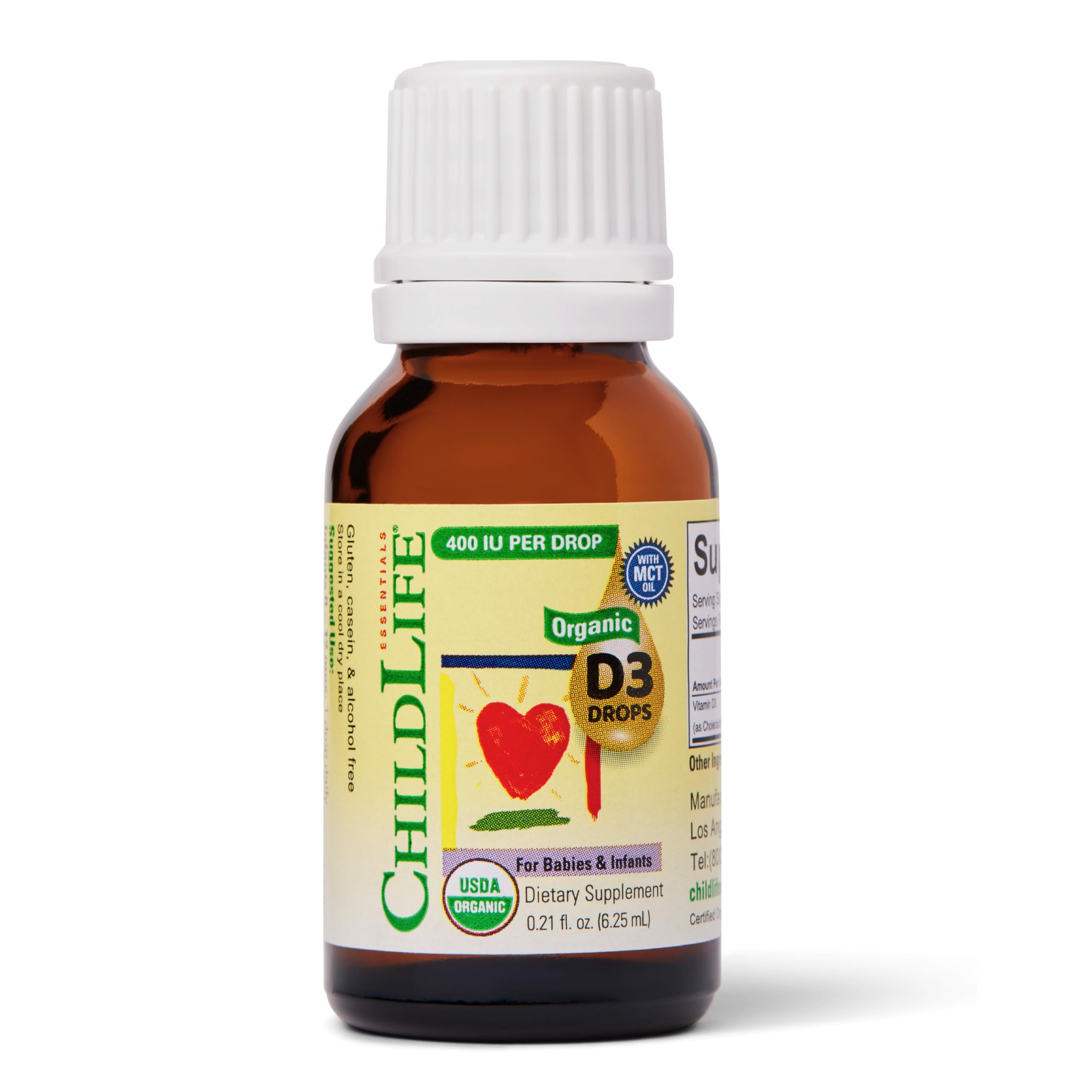 CHILDLIFE Organic Vitamin D3 Drops bottle front label