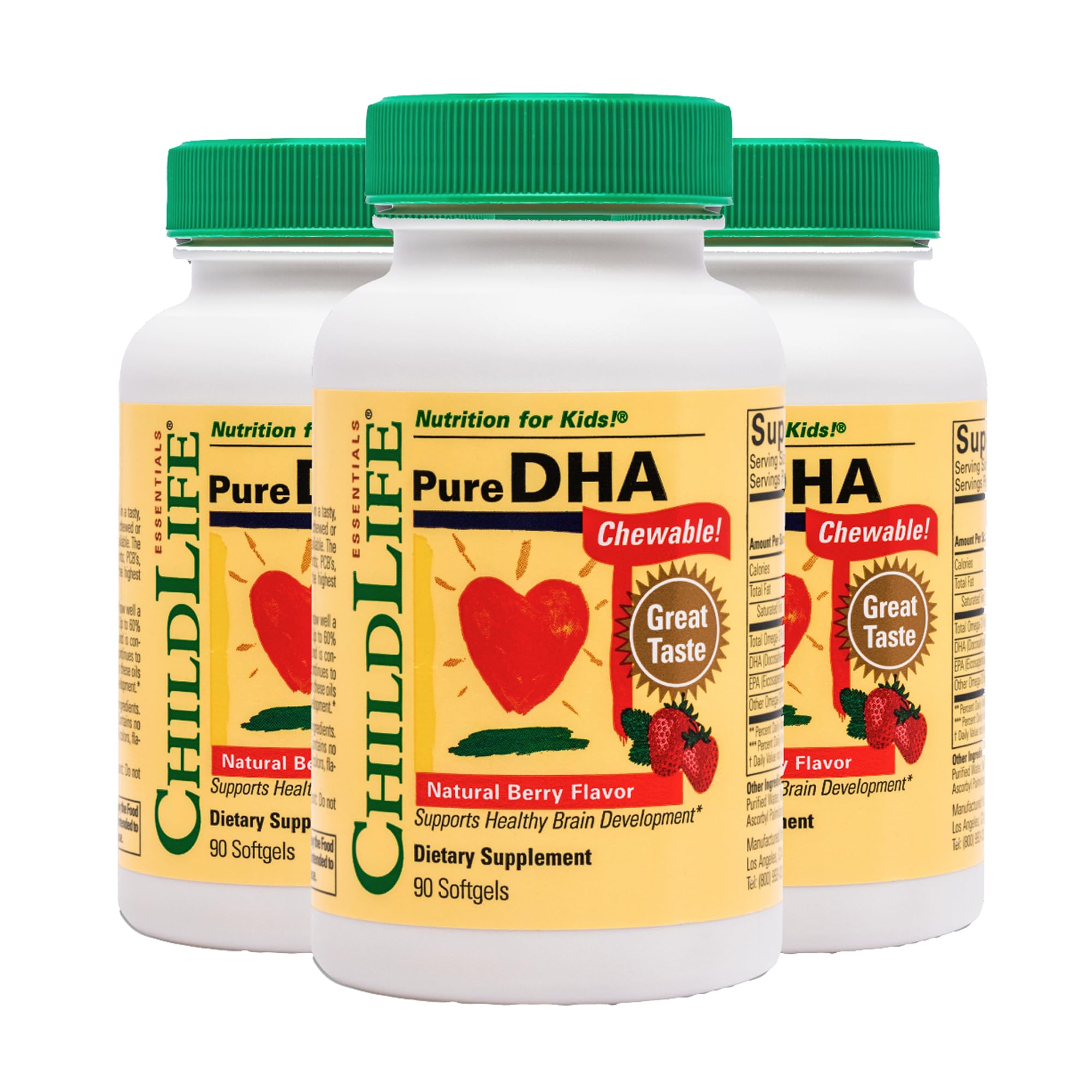 CHILDLIFE ESSENTIALS Pure DHA for Kids pack of 3 hero image