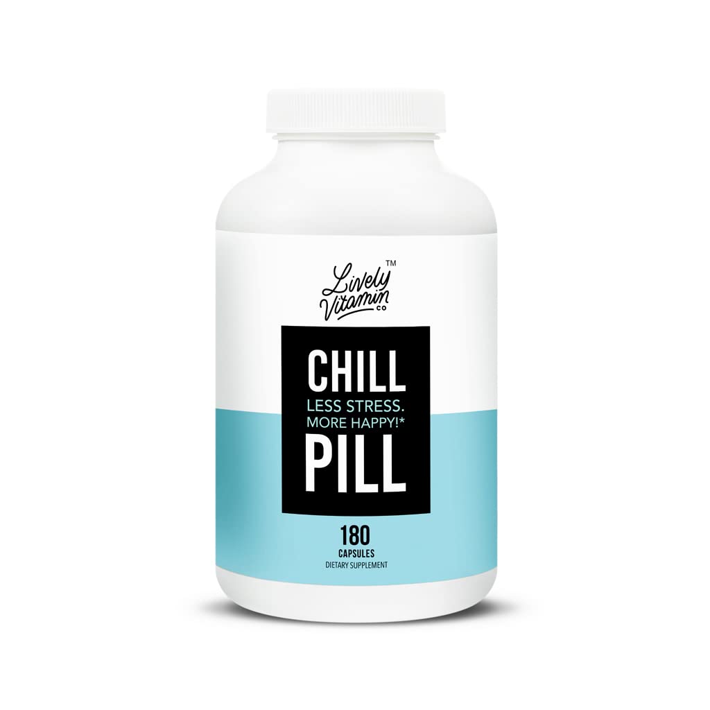 Chill Pill bottle on white background