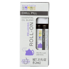 Chill Pill Roll-On bottle with Aura Cacia label