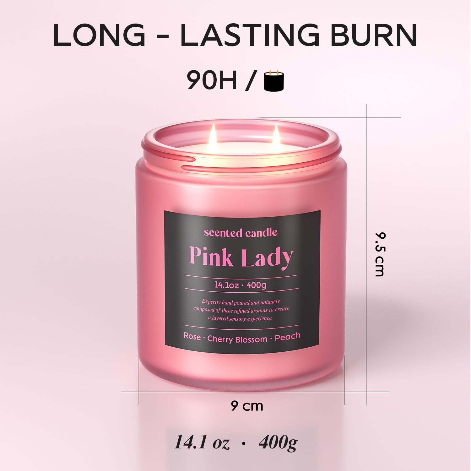 Dual-wick design for cleaner burn and stronger scent throw