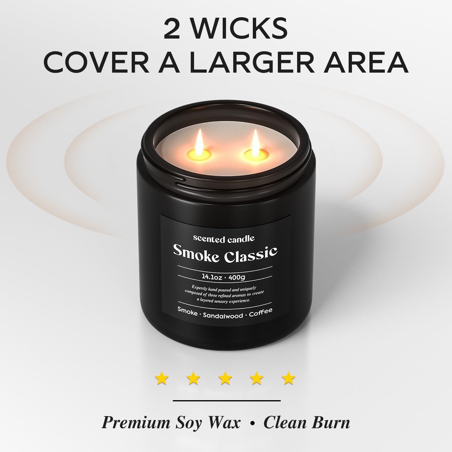 Close-up of CHILLFLAME candle label detail