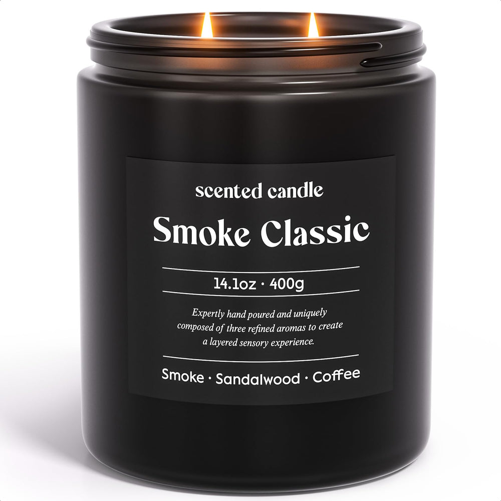 CHILLFLAME candle for men, 14.1 oz, dual-wick, front view