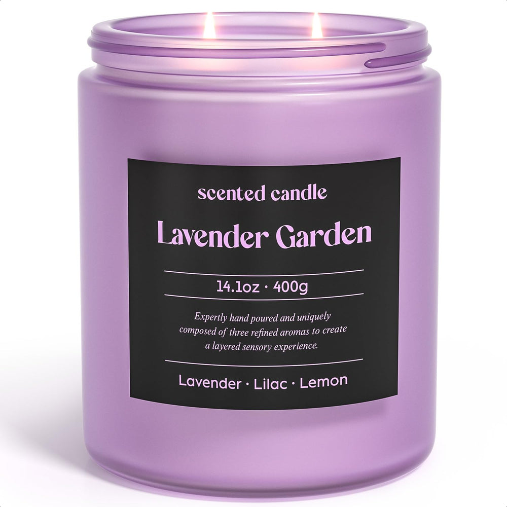 CHILLFLAME Lavender Candle 14oz with dual wicks