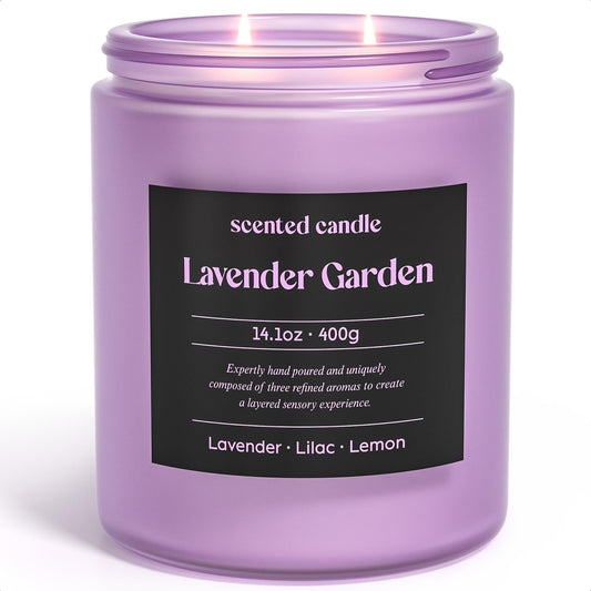 CHILLFLAME Lavender Candle 14oz with dual wicks