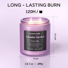 Two-wick candle burning evenly for strong fragrance throw