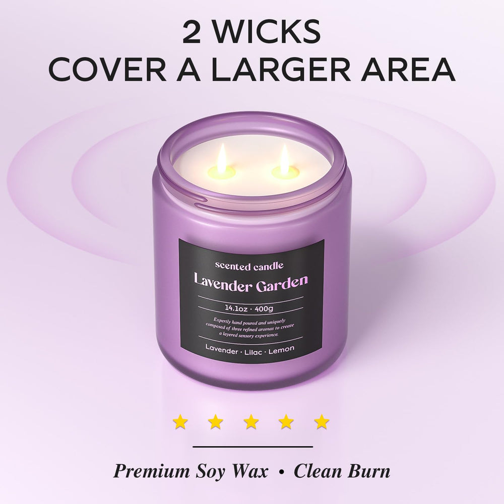 Elegant candle packaging with handwritten note space