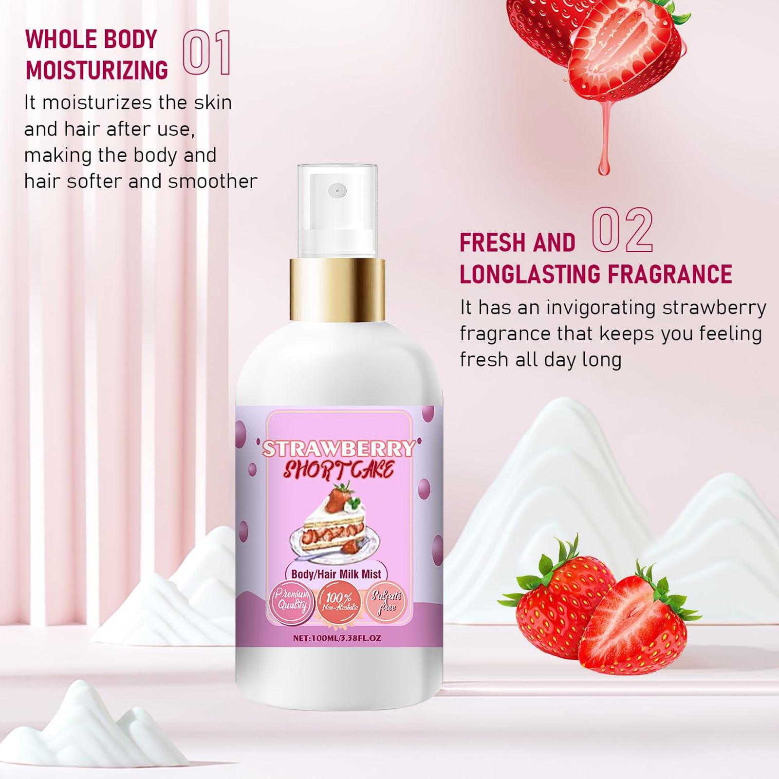 Chinosuo Vanilla Cream Puff mist skin moisture for soft, hydrated look