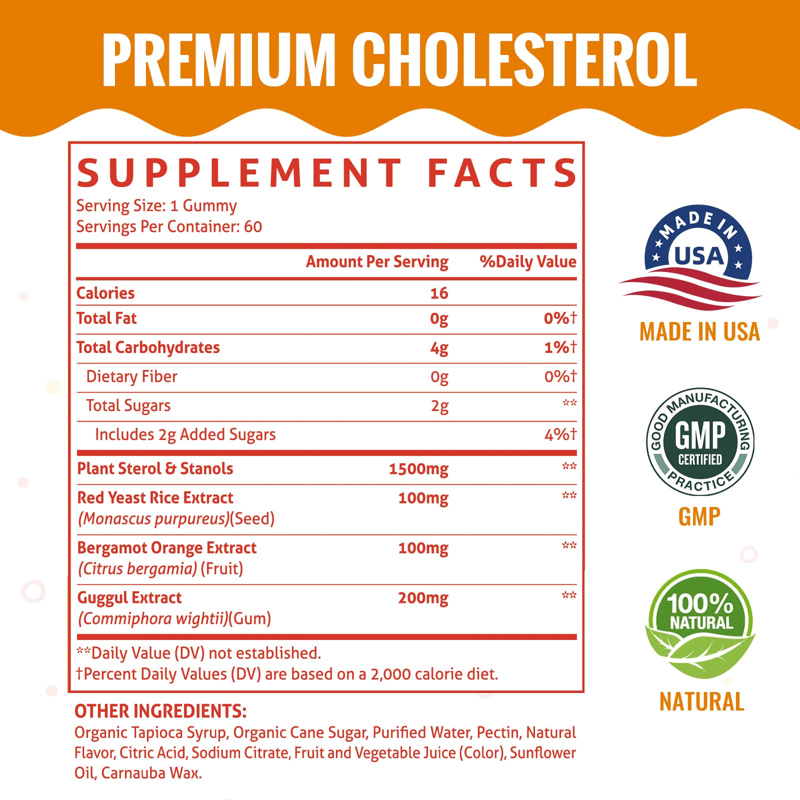 Front view of ChiQwench berry-flavored cholesterol gummies packaging