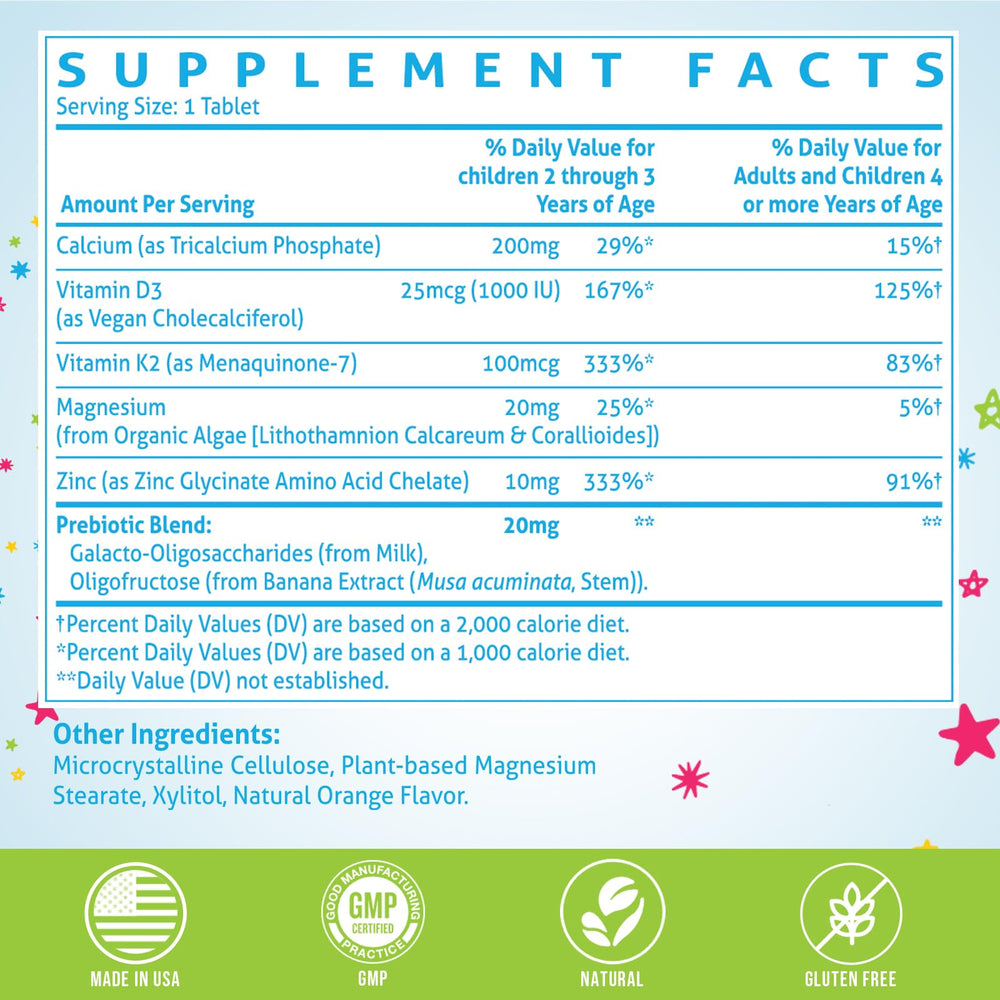 Kids height growth and bone support concept for ChiQwench supplement