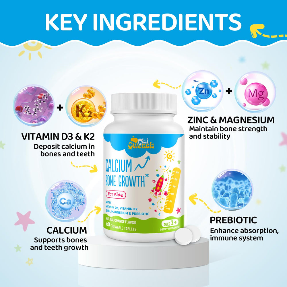 ChiQwench ingredients label highlighting prebiotics and minerals.