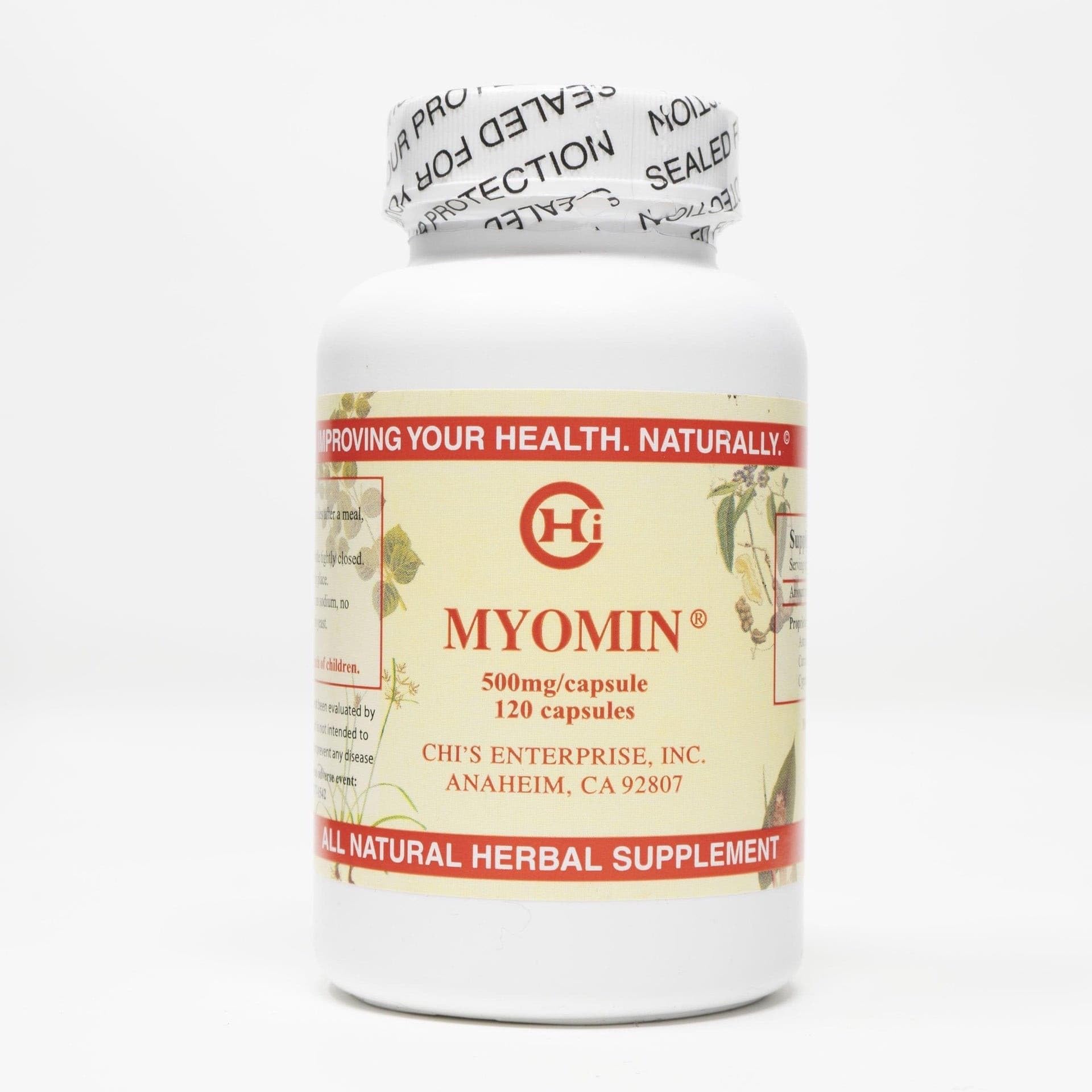 Chi's Enterprise Myomin 120-piece 500mg capsules bottle