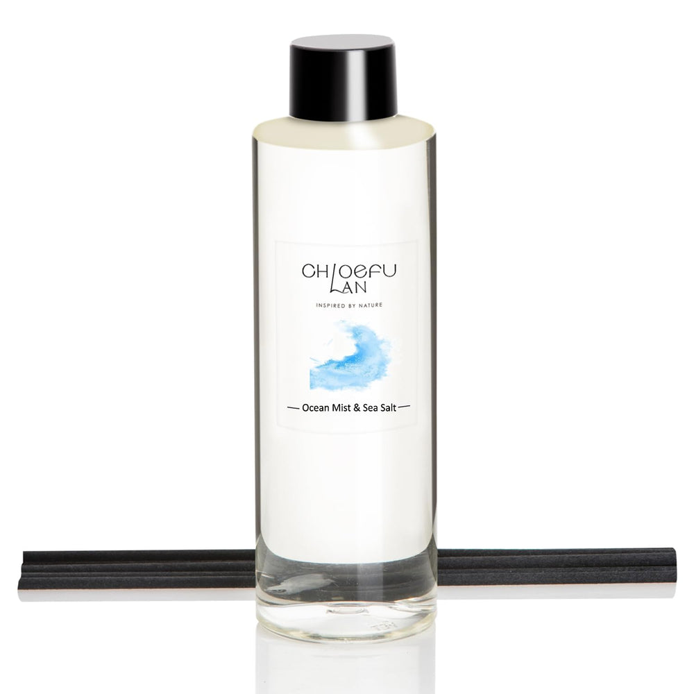 Chloefu LAN Ocean Mist & Sea Salt Diffuser Refill 6.76 fl oz – natural scented oil for aromatherapy, spa, and home