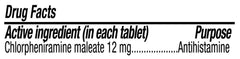 Chlor-Trimeton outer box packaging designed for allergy symptoms.