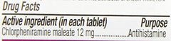 Chlor-Trimeton tablets held in hand for easy daily dosing.