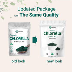 Nutritional facts panel for chlorella powder