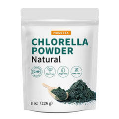 Front view of Chlorella Powder Natural 8 oz package