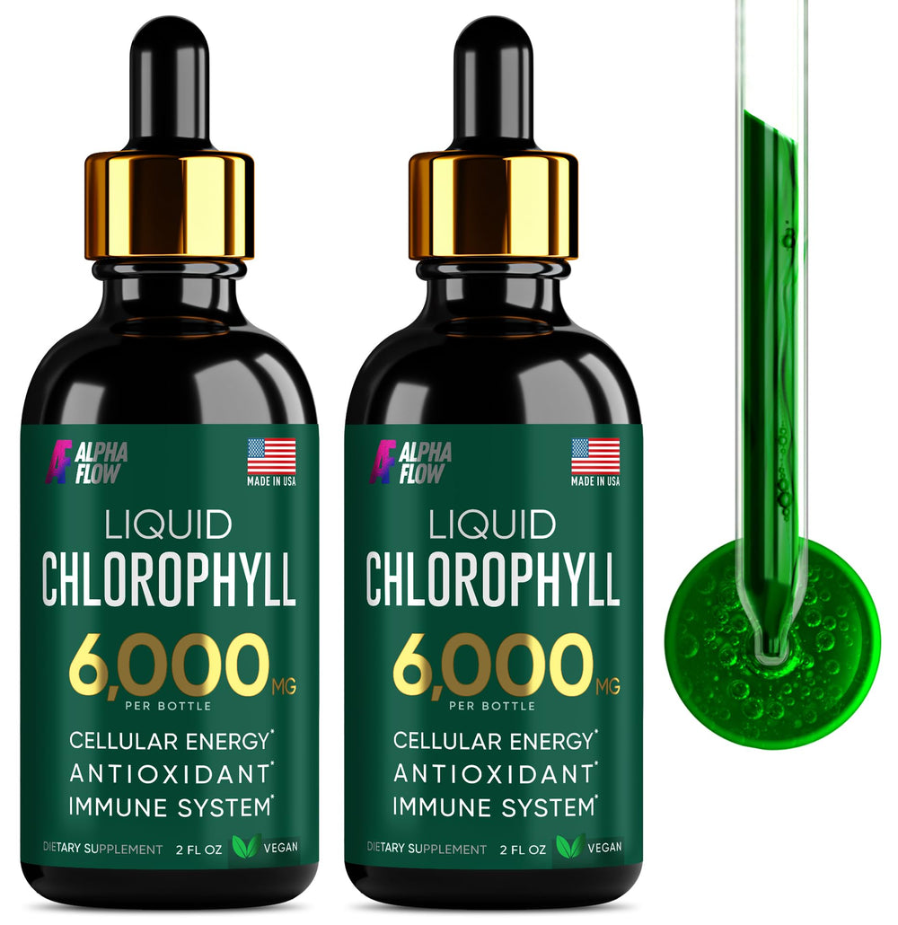 Two 4oz bottles of Chlorophyll Liquid Drops – 6000MG each (2 pack)