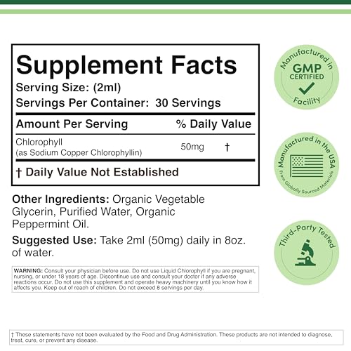 Mulberry leaf chlorophyll extract ingredient label