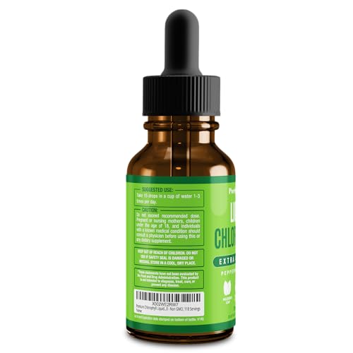 Chlorophyll liquid drops ingredients - gluten-free and non-GMO
