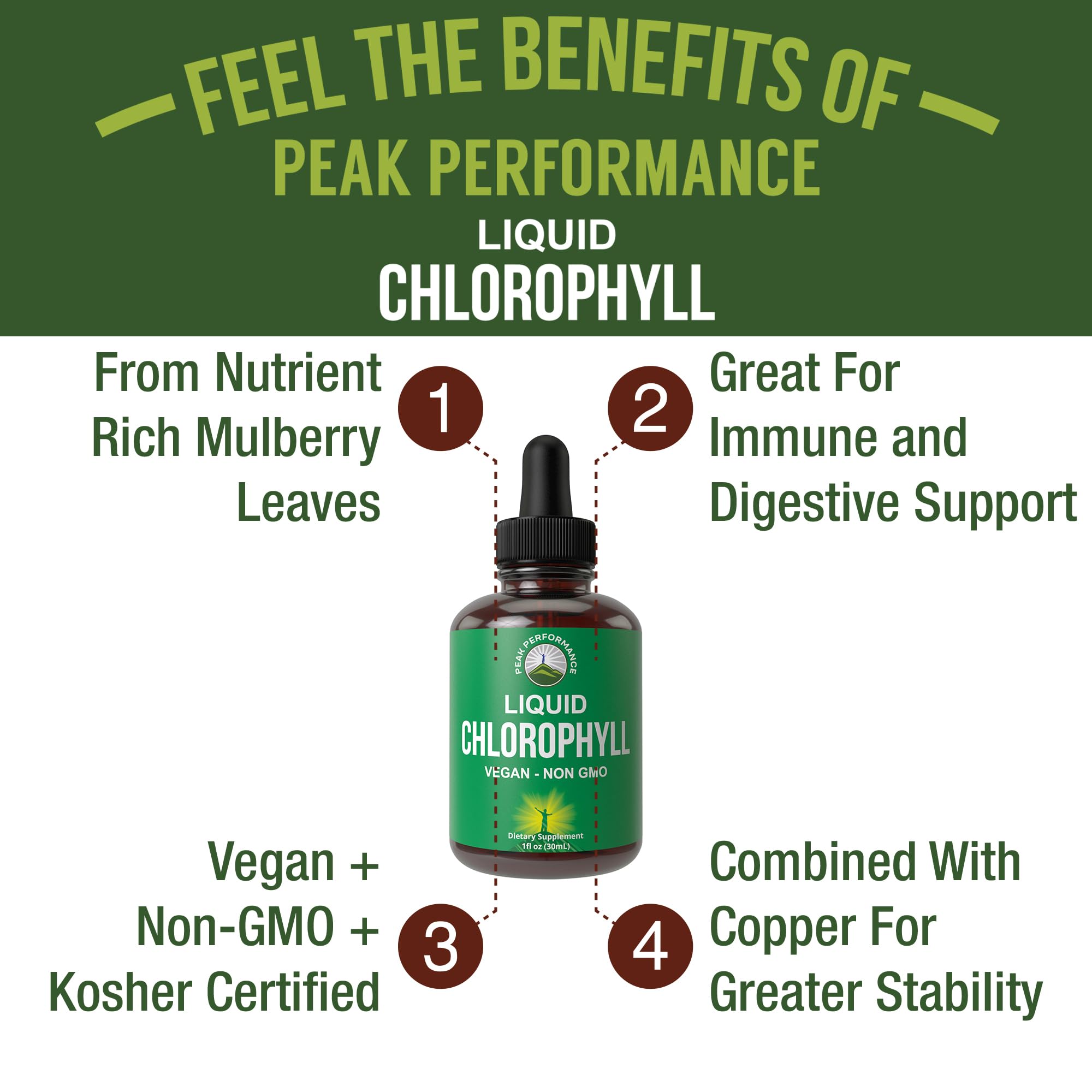 Chlorophyll Liquid Drops ingredients and vegan formula