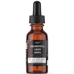 Label showing mulberry leaves for Govedic Chlorophyll Liquid Drops