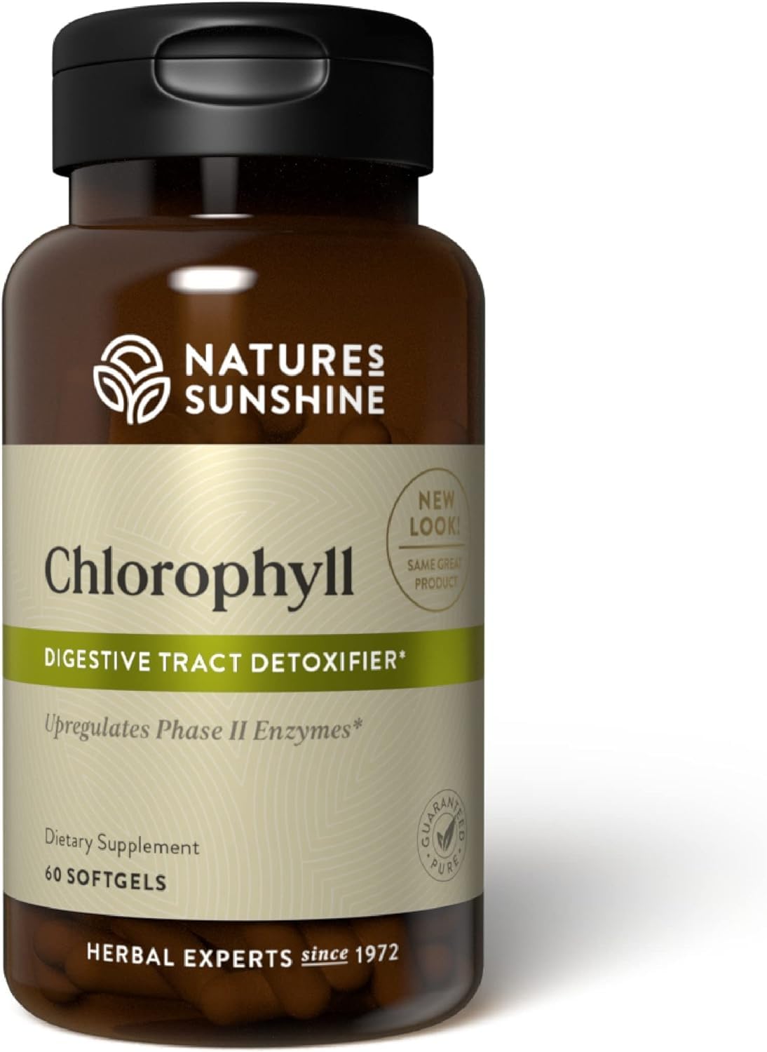Bottle of Nature's Sunshine Chlorophyll softgels (60 capsules) — hero image