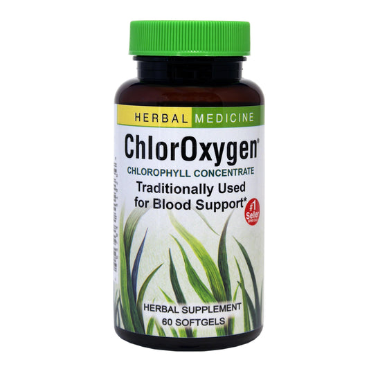 Bottle of Herbs Etc. ChlorOxygen Chlorophyll Concentrate