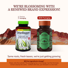 Close-up of ChlorOxygen Chlorophyll Concentrate label