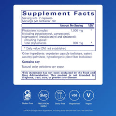 CholestePure bottle – back label detailing ingredients and warnings