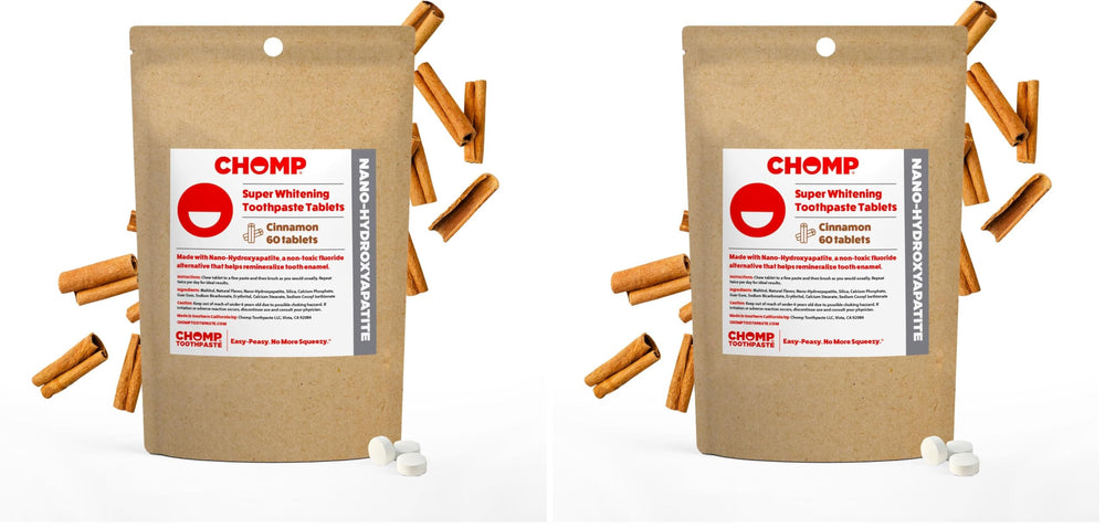 Chomp Cinnamon Toothpaste Tablets Refill Pack 2 hero image