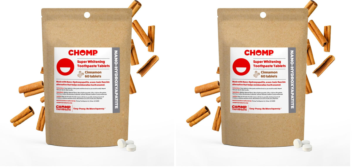 Chomp Cinnamon Toothpaste Tablets Refill Pack 2 hero image
