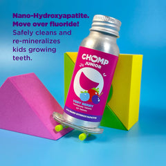 Close-up of a toothpaste tablet