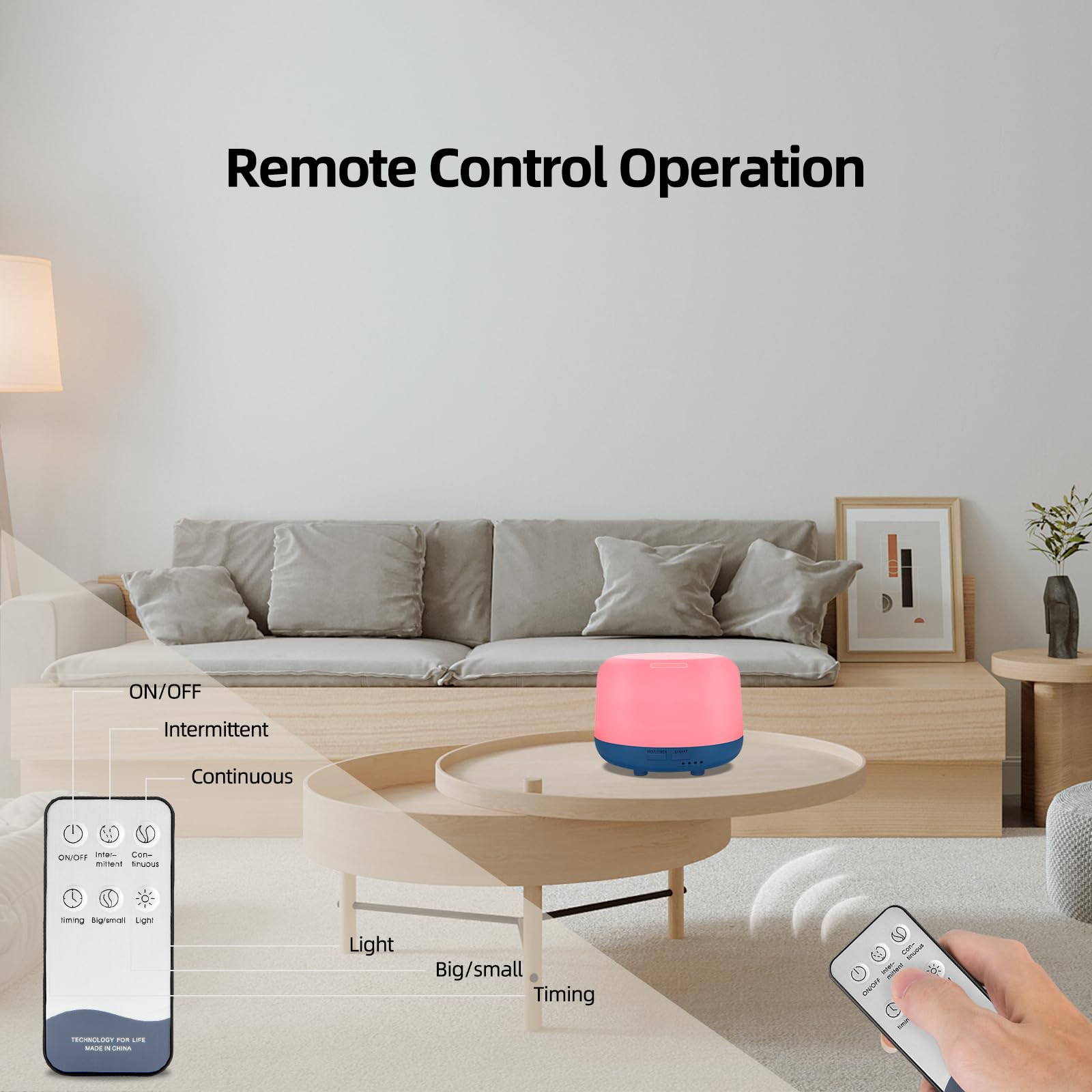 Diffuser with remote control up to 16.5 feet