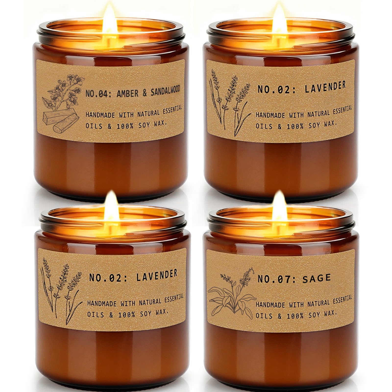 Large 36 oz amber jar candle from the Christmas gift set