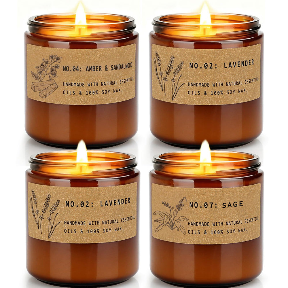 Large 36 oz amber jar candle from the Christmas gift set
