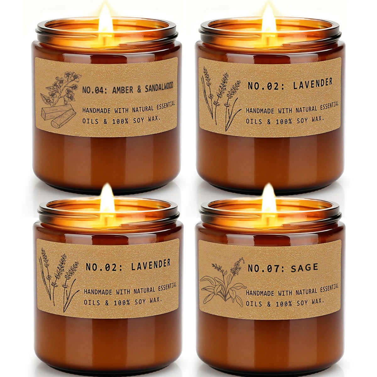 Large 36 oz amber jar candle from the Christmas gift set